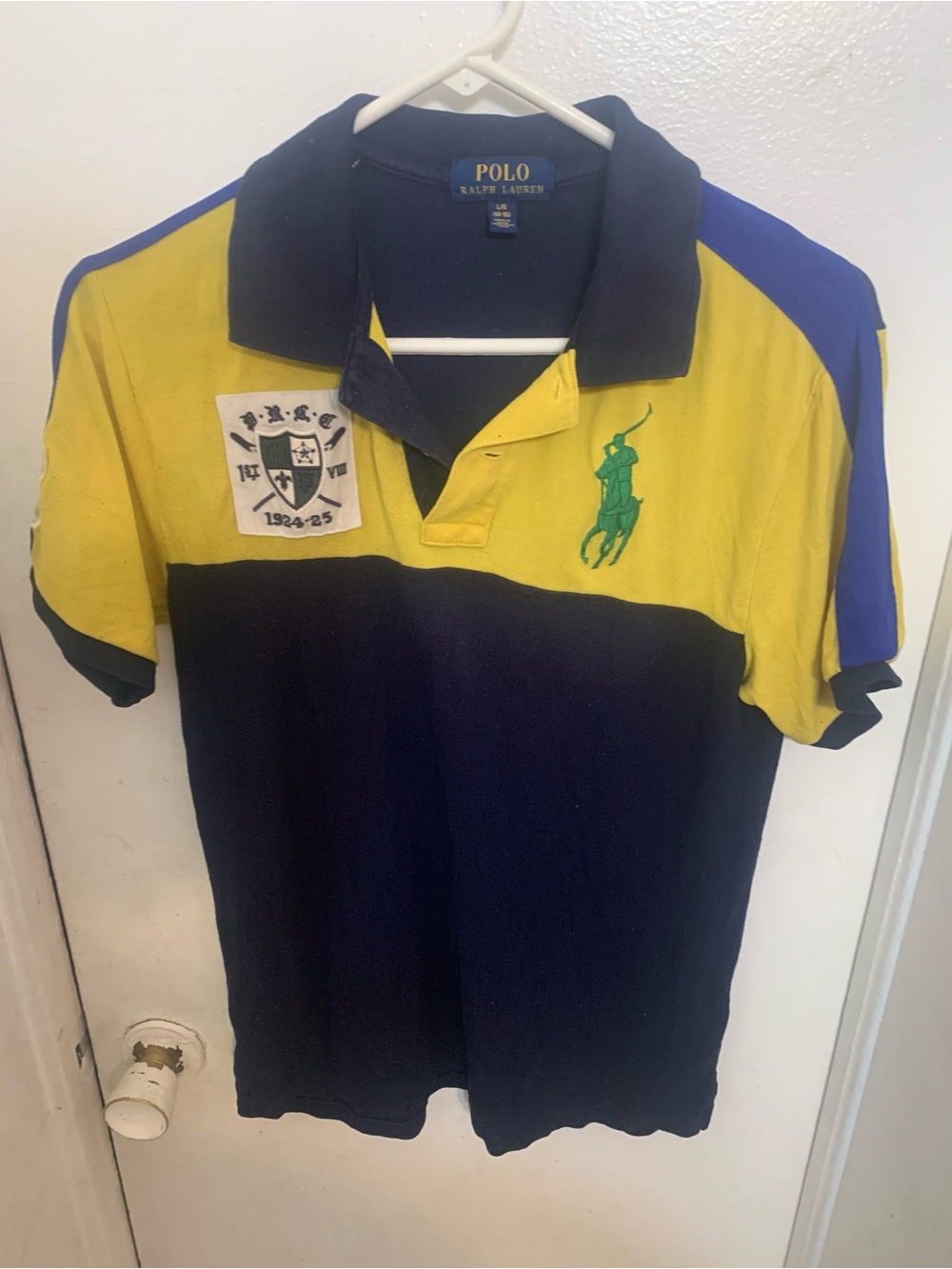 Polo by Ralph Lauren Navy Polo Shirt with Yellow Logo